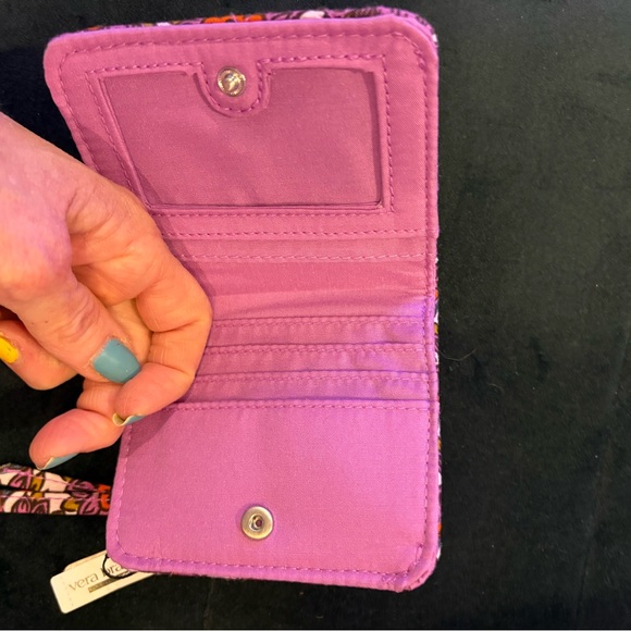 Vera Bradley Pink and Purple Floral Wallet NWT - Picture 3 of 3